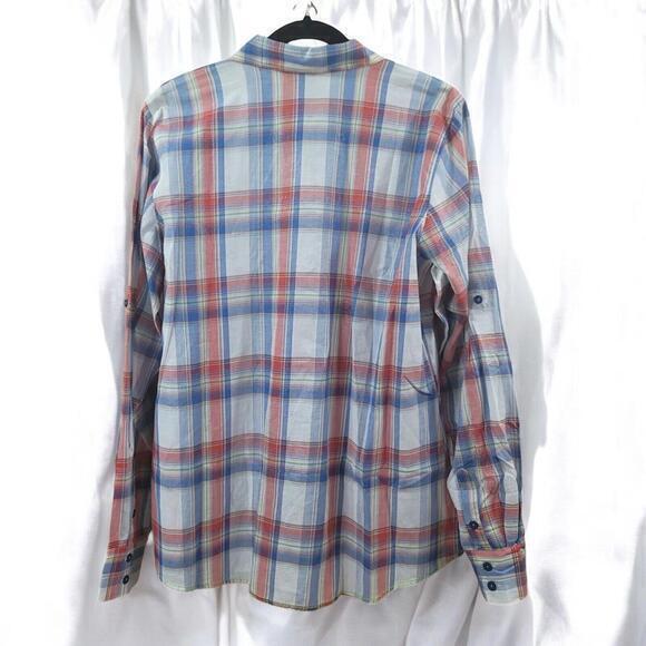 Cruel Western Plaid Shirt‎ Long Sleeve Snap Button Front Woman XL Arena Fit NWT - Picture 2 of 15